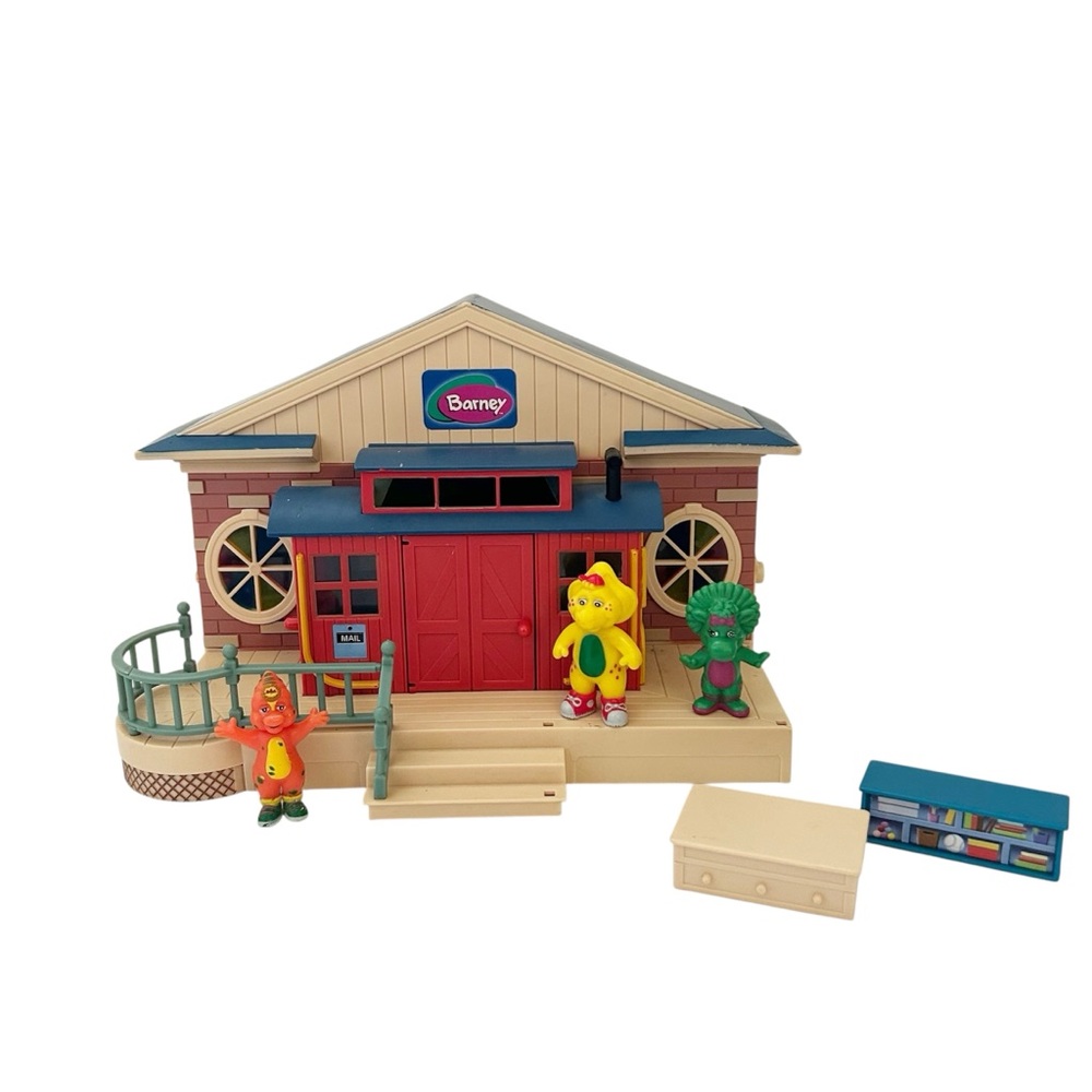 Barney Deluxe School House Play-set Riff, BJ, & Baby Bop  *2007 Lions* Retro